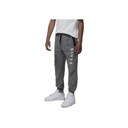Детские Jordan Paris Saint Germain Вязаные Тренировочные Штаны Paris Saint Germain Вязаные Тренировочные Штаны Детские Серые