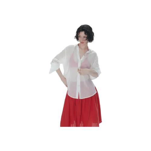 ANNACHIC Экрю Женские Рубашки