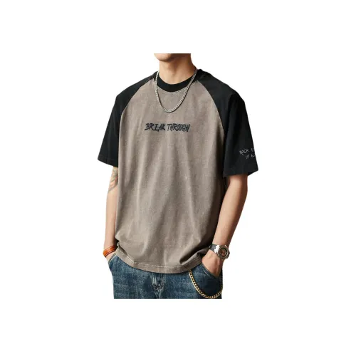 GELANLU Черно-серая унисекс футболка