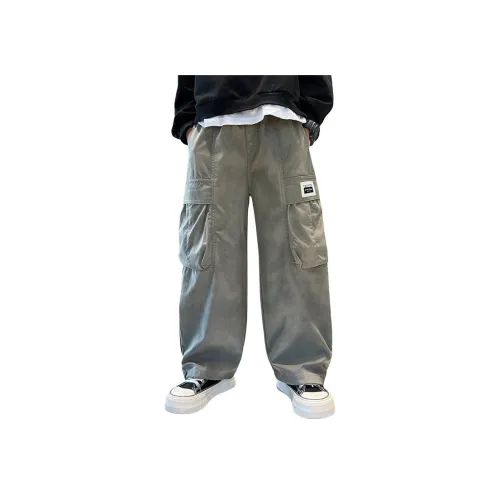 PIERRE CARDIN Мальчики Весенние Осенние Модные Универсальные Удобные Брюки с Большим Карманом Карго Детские