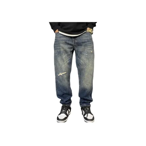 ZHANDASHUAI Blue Men's Jeans ZHANDASHUAI Синий Мужской Джинсы