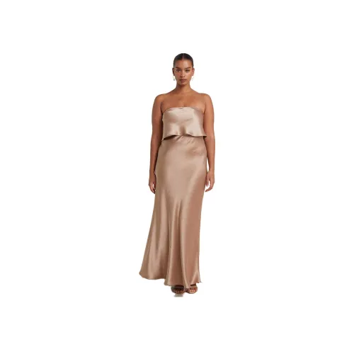 BEC+BRIDGE Шампанское золото Женские Вечерние Платья