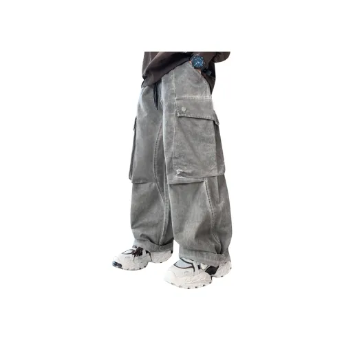 ZHIO Темно-серые школьные брюки карго