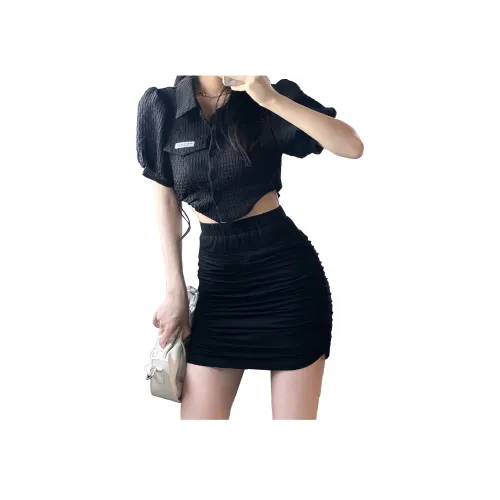 ORIASTAR Повседневные короткие юбки Женские Черный