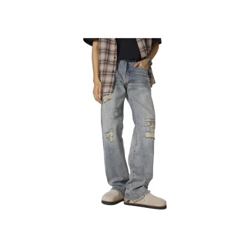 HIPHOPPUNKS Ностальгический синий Мужские Джинсы