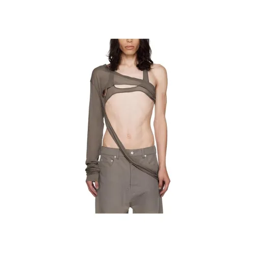 RICK OWENS совместный бренд Оливково-зеленые Мужские Майки