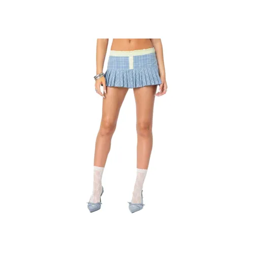 Edikted Kayleigh Контрастность Клетка Мини Юбка Повседневная Короткая Юбка Женская