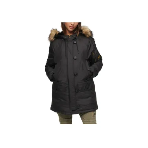 SUPERDRY Черное Женское Пальто