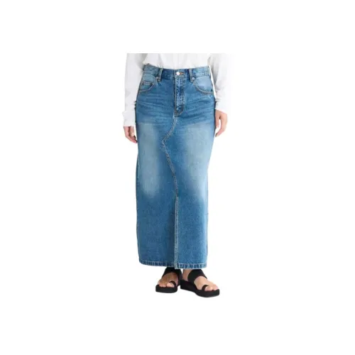 ROXY Деним Длинная Юбка Женская Индиго