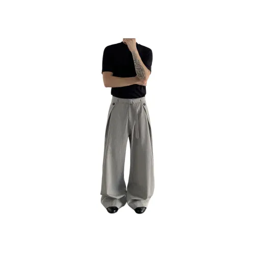 PVPVPV Linen Gray Unisex Suit Pants PVPVPV Лен Серый Унисекс Костюмные Брюки