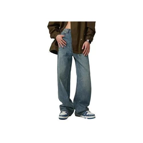 RENBEN Джинсы Унисекс Ностальгический Синий