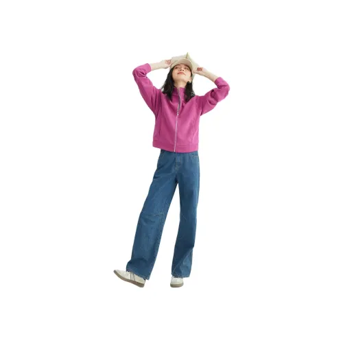 LIJIUJIU Фуксия Женские Свитшоты