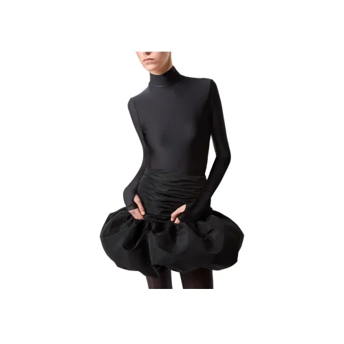 COPERNI FW24 Длинное платье с длинным рукавом женское черное