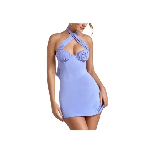 OH POLLY LISBETH Без рукавов Платье Женское Синий Лавандовый