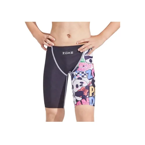 ZOKE Детский купальник Белый Черный Розовый Панда Цветочный дизайн Подростки