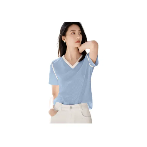 IHIMI Тихий Синий Женские T-Рубашки
