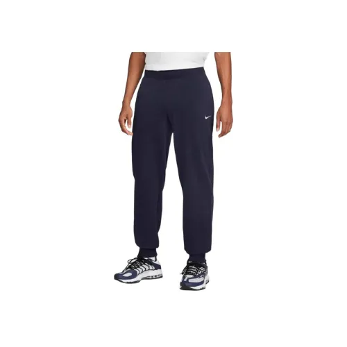 Nike Вязаные тренировочные штаны мужские темно-синие