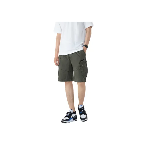 EPTISON Карго шорты Мужские Армейский зеленый