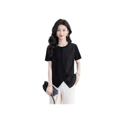 SIBAISHE Черные Женские T-рубашки