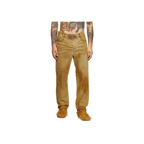 DIESEL Темно-коричневые мужские джинсы