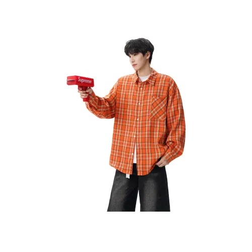 NANSSE Оранжевые Унисекс Рубашки