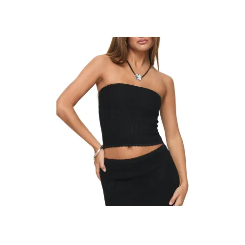 PRINCESS POLLY HUCKLE TUBE Топ Без бретелей Топ Женский Черный Черный