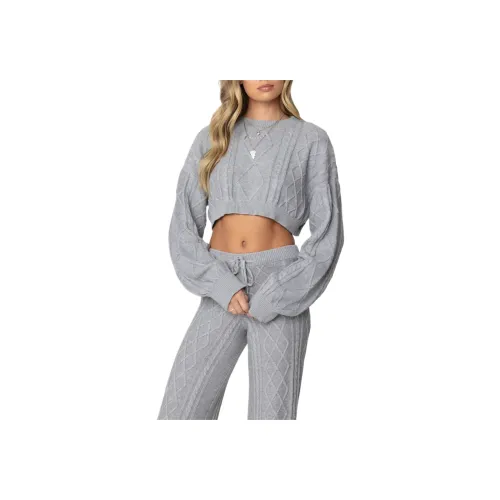 Edikted CABLE Вязаный Укороченный Свитер Женские