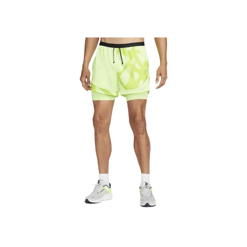 Nike Зеленый Желтый Мужские Спортивные Шорты