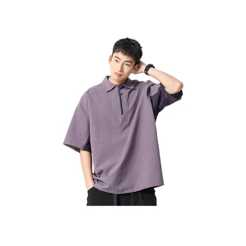 MISULI Light Purple Men's Polo Shirt MISULI Светло-фиолетовый Мужской Поло