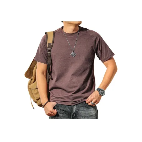 JIYAN Кофейный Мужская T-Рубашка