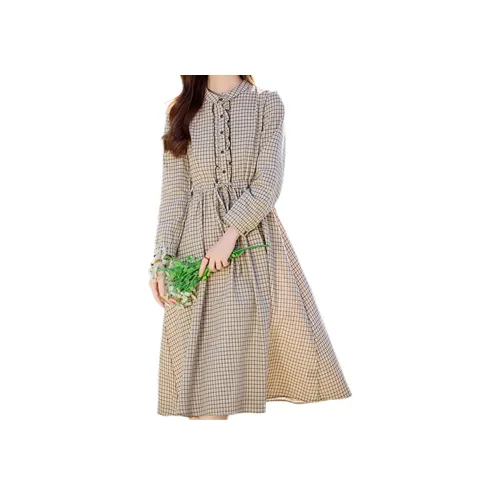 Pure Shimane Длинное платье с длинными рукавами женское