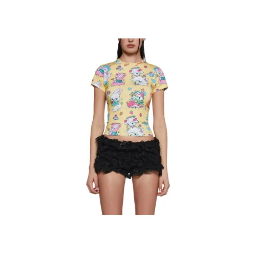 Dolls Kill Желтые Женские T-рубашки