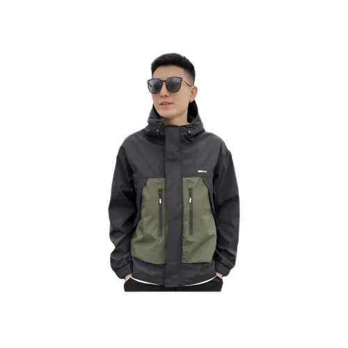 TONYBEAR Универсальный С капюшоном Ветровка Юность Пэчворк Повседневный Топ Куртка Мужская