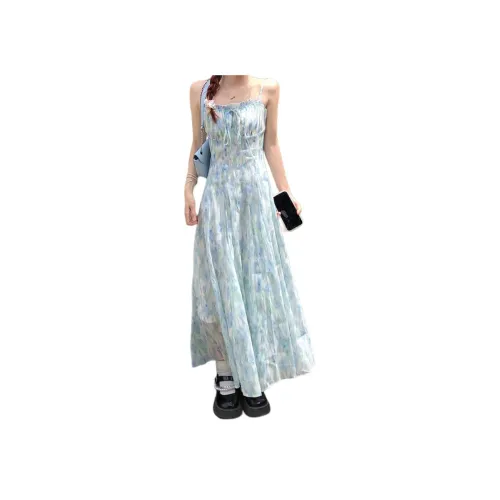 YEARNED Синие Женские Слиплатья