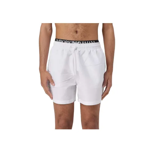EMPORIO ARMANI Пляжные шорты Мужские Белые