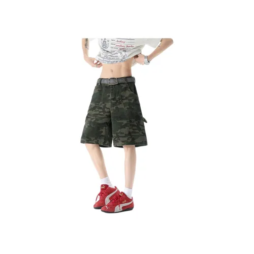 Universal Templates Джинсовые шорты Унисекс Камуфляж