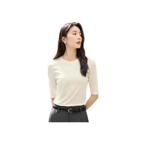 IHIMI Экрю Женские Футболки