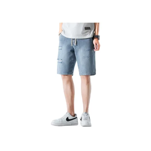 Tonlion Светло-синие мужские джинсовые шорты