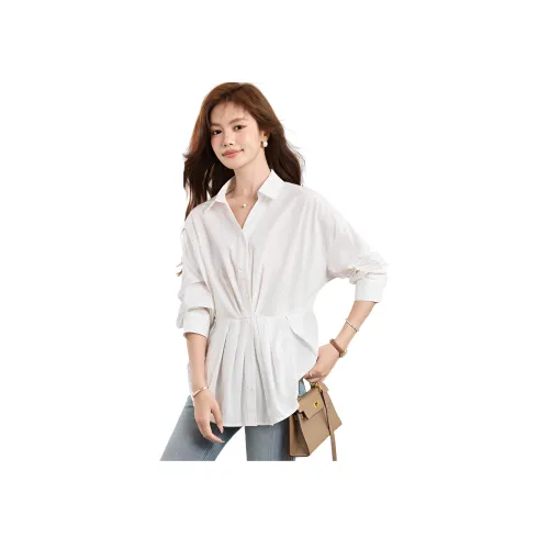 HUICUIGE Белые Женские Рубашки