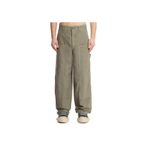 DRIES VAN NOTEN Зеленый Мужской Джинсы