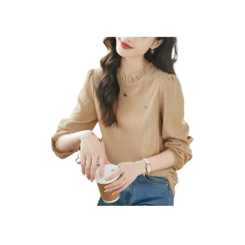 MOHANYIMEI Абрикос Хаки Женская Рубашка