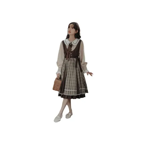 CHARM GLOW Длинное платье с длинными рукавами женское