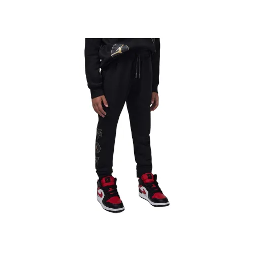 Дети 3-7 лет Jordan Вязаные тренировочные штаны Flight23 Черные