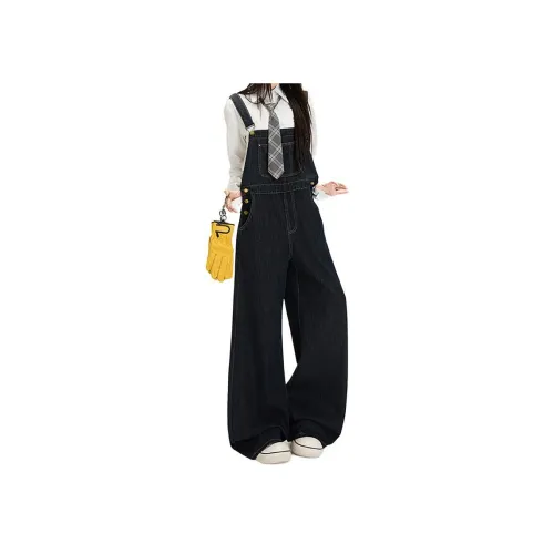 RUXU Джинсовый Синий Женские Комбинезоны