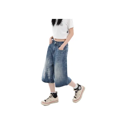 Beam Mix With Kimchi Джинсовые шорты Унисекс Синий