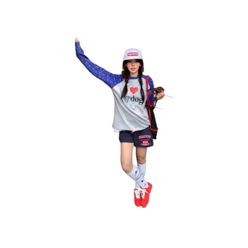 YINLEI Длинный рукав Т-рубашка Женская