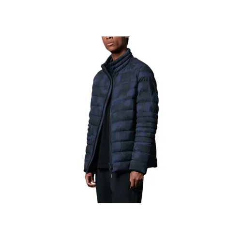 Moose Knuckles FW21 Многоцветный Воротник-стойка Пуховик Мужской Темно-синий