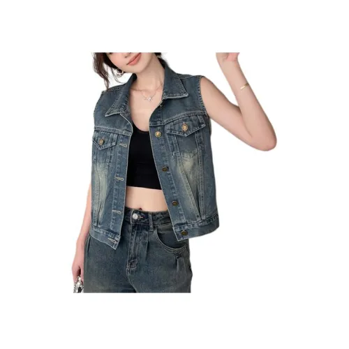 QIAOMONVHAI Denim Jacket Women's