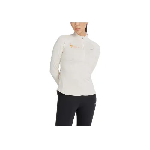New Balance NYC Marathon AthleticsHeat Сетка Рукав реглан T Рубашка Женские Льняная ткань Смешанный цвет