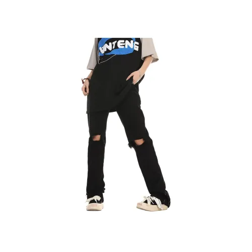 SOCKKEY Черные Унисекс Джинсы